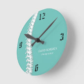 Chiropractic Chiropractor Spine Therapist Teal Ronde Klok (Hoek)