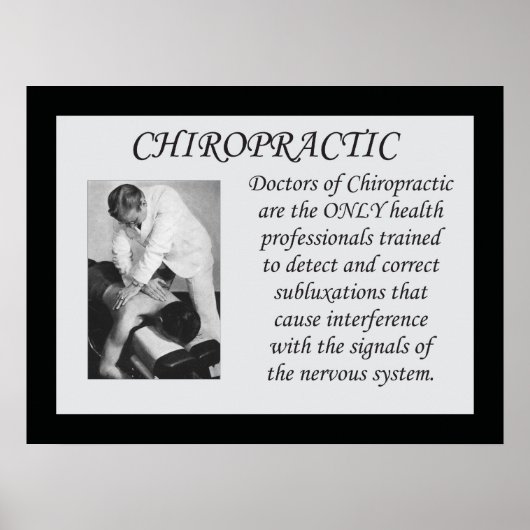 Chiropractic Corrects Subluxation Quote Poster (Voorkant)