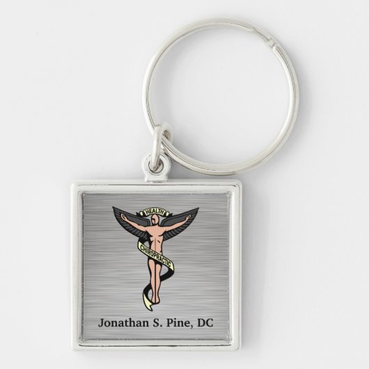 Chiropractic Emblem Personalized Sleutelhanger (Voorkant)