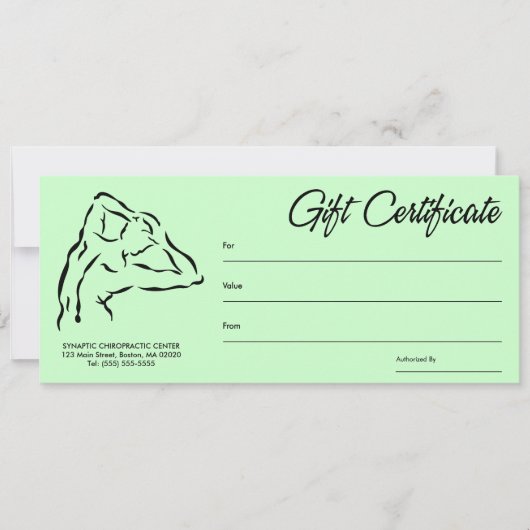 Chiropractic Gift-certificaten (Voorkant)