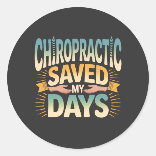 Chiropractic Healing and Back Pain Relief Ronde Sticker (Voorkant)