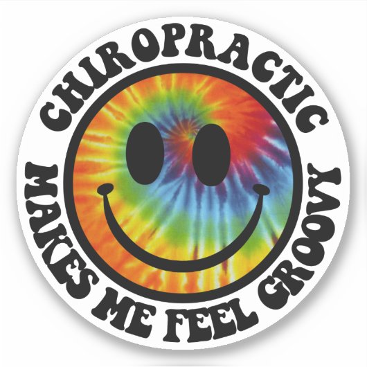 Chiropractic maakt me Groovy Sticker (Voorkant)