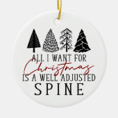 Chiropractic Ornament, Chiropractic Christmas; Keramisch Ornament (Voorkant)