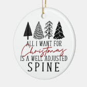 Chiropractic Ornament, Chiropractic Christmas; Keramisch Ornament (Links)