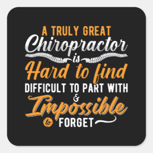Chiropractic Spine Chiro Truly Great Chiropractor Vierkante Sticker