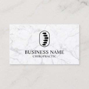 Chiropractic Spine Logo Chiropractor Marble Visitekaartje