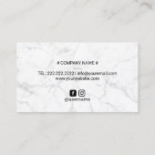 Chiropractic Spine Logo Trendy Marble Chiropractor Visitekaartje (Achterkant)