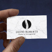 Chiropractic Spine Logo Trendy Marble Chiropractor Visitekaartje