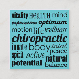 Chiropractic Word Collage Chiropractic Vierkante Visitekaartje