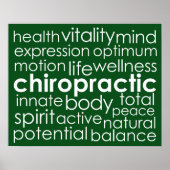 Chiropractic Word Collage Poster (Voorkant)