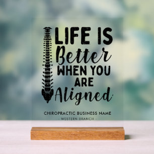 Chiropractie Bedrijfsnaam Chiropractor Kantoor Acryl Bord