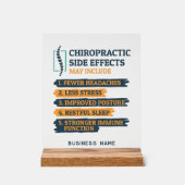 Chiropractie Bijwerkingen Chiropractor Gag Custom Acryl Bord (Voorkant)