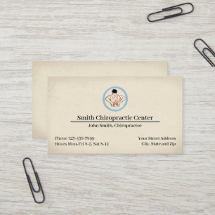 Chiropractie Chiropractor Kliniek Visitekaartje