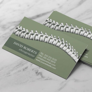 Chiropractie Chiropractor Therapeut Sage Groen Afsprakenkaartje