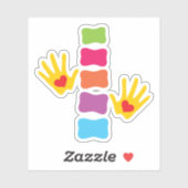 Chiropractie handen en wervelkolom sticker (Vel)