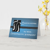 Chiropractie Internship Gefeliciteerd, zwart en Kaart (Gele Bloem)