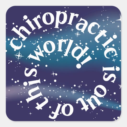 Chiropractie Is Uit Deze Wereld Kinder Stickers (Voorkant)