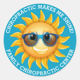 Chiropractie laat me op maat gemaakte Kinder Stick Ronde Sticker