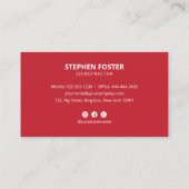 Chiropractie Massagetherapie Chiropractor Rood Visitekaartje (Achterkant)