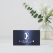 Chiropractie Spine Logo Navy Blauw Chiropractor Visitekaartje (Staand voorkant)