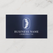 Chiropractie Spine Logo Navy Blauw Chiropractor Visitekaartje (Voorkant)