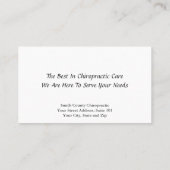 Chiropractie Visitekaartje (Achterkant)