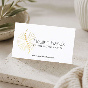 Chiropractisch Abstract Gouden Cirkels Logo Visitekaartje