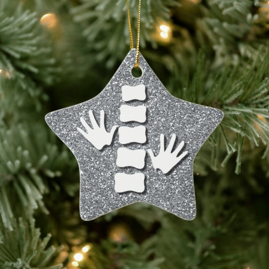 Chiropractisch/Chiropractor-kerstsierente Keramisch Ornament (Boom)