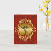 Chiropractisch medisch symbool Hartelijk dank Kaart (Gele Bloem)