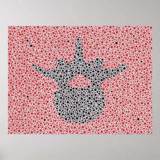 Chiropractische anatomie Artwork Lumbar Vertebrae Poster (Voorkant)