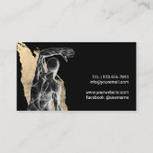 Chiropractische anatomie Black & Gold Chiropractor Visitekaartje (Achterkant)