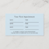 Chiropractische chiropractor Spine & Healing Hands Afsprakenkaartje (Achterkant)