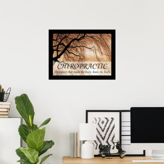 Chiropractische geneest het lichaam citeert Gezegd Poster (Thuiskantoor)