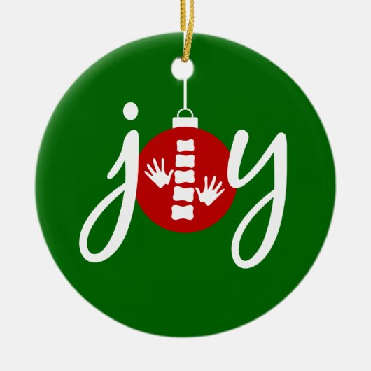 Chiropractische kerstversiering keramisch ornament (Voorkant)