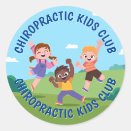 Chiropractische Kinder Club Classic Round Sticker