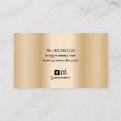 Chiropractische Logo Moderne Gold Chiropractor Visitekaartje (Achterkant)