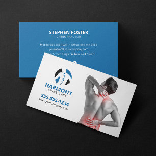 Chiropractische Massage Therapie Chiropractor Blau Visitekaartje