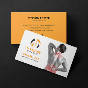 Chiropractische massage therapie Chiropractor oran Visitekaartje