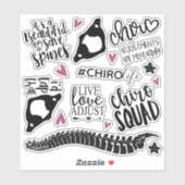 Chiropractische Stickers, Chiropractor, Sticker (Vel)