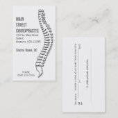 Chiropractor / Afspraakkaart Afsprakenkaartje (Voorkant / Achterkant)