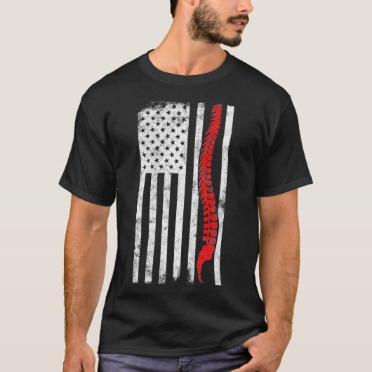 Chiropractor American Flag Chiropractic Gift T-shirt (Voorkant)