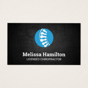 Chiropractor   Anatomie met rugbeenderen Visitekaartje