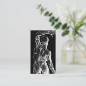 Chiropractor Anatomy Back Chiropractic Black Visitekaartje (Staand voorkant)