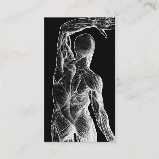 Chiropractor Anatomy Back Chiropractic Black Visitekaartje (Voorkant)
