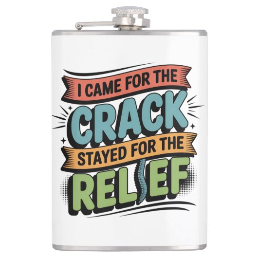 Chiropractor Back Relief Funny Gift Heupfles (Voorkant)