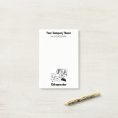 Chiropractor behandelt een Patient Funny Cartoon Post-it® Notes (Op bureau)