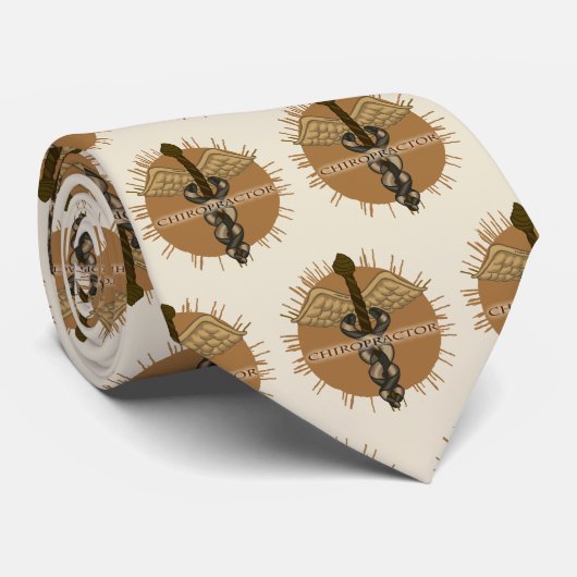 Chiropractor Caduceus Stropdas (Opgerold)