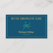 Chiropractor Carte de visite d'or bleu (Devant)