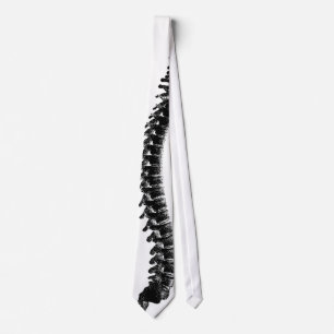 Chiropractor Chiropractic Black Spine Therapist Stropdas