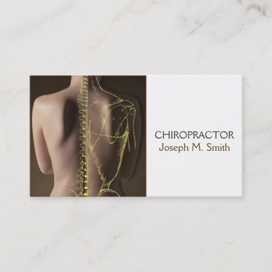 Chiropractor, Chiropractic, Health Visitekaartje (Voorkant)